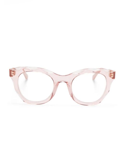 Lunettes De Vue À Monture Ovale Chloé en coloris Pink
