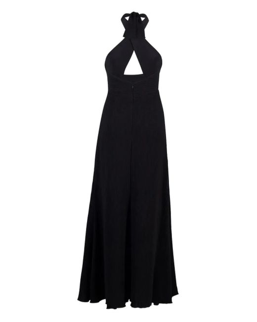 Johanna Ortiz Black Kleid Mit Neckholder-Ausschnitt