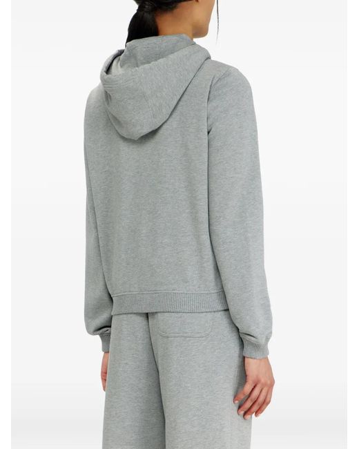 DIESEL Gray Zip-Up Drawstring Hoodie