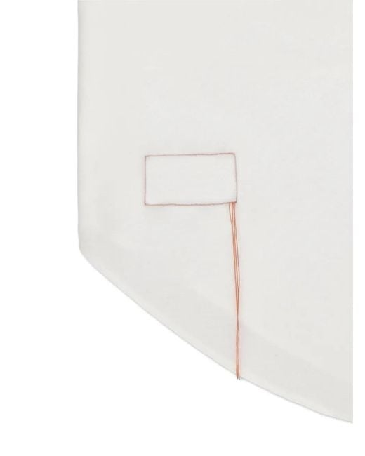 Fortela White King Patch-Pocket Oxford Shirt for men