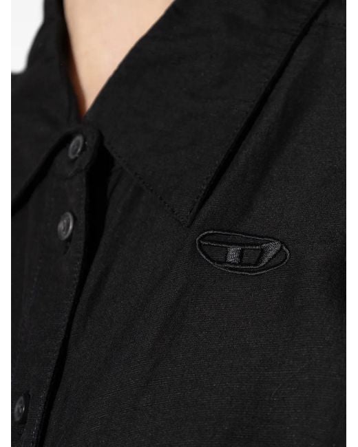 DIESEL Black Button-Tie Dress