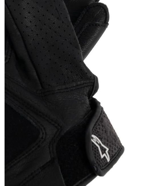 Balenciaga Black Studded Star Leather Gloves for men