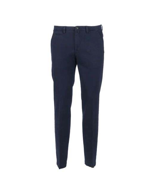 Briglia 1949 Blue Buttoned Trousers for men