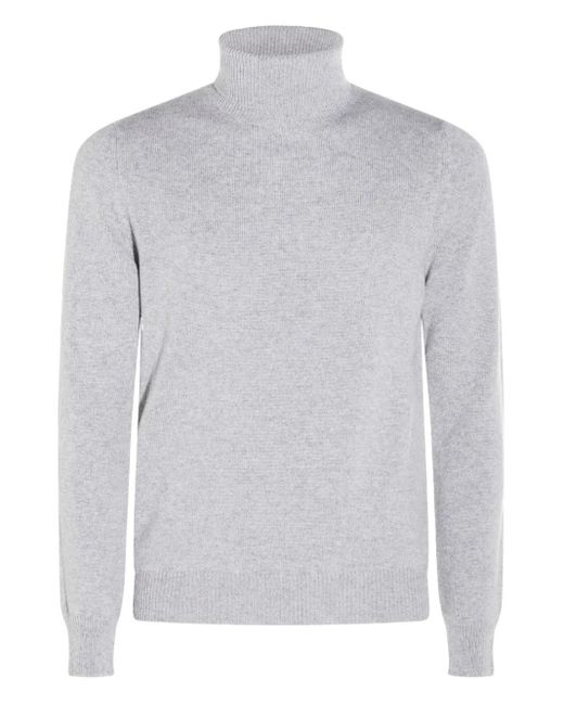 Maglione A Coste Con Collo Alto di Malo in Gray da Uomo