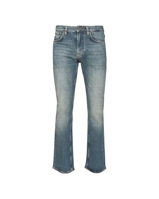 Emporio Armani Blue Straight-Leg Five-Pocket Jeans for men