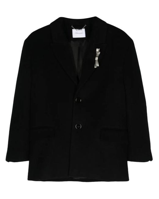 Abrigo con pin Bijoux Blumarine de color Black