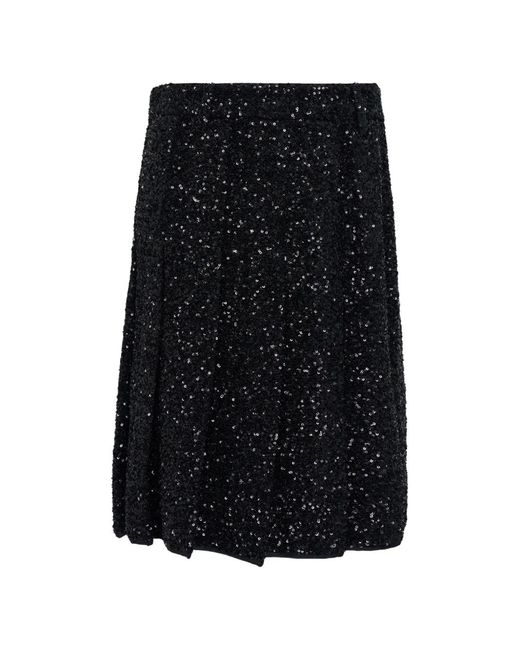N°21 Black Sequin-Embellished Skirt