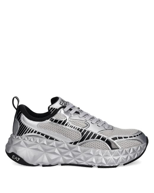 EA7 White Baskets À Semelle Texturée for men