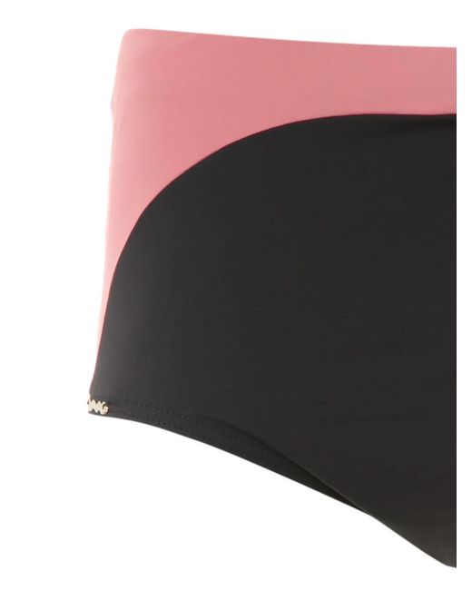 Amir Slama Black Panel Swimming Trunks for men