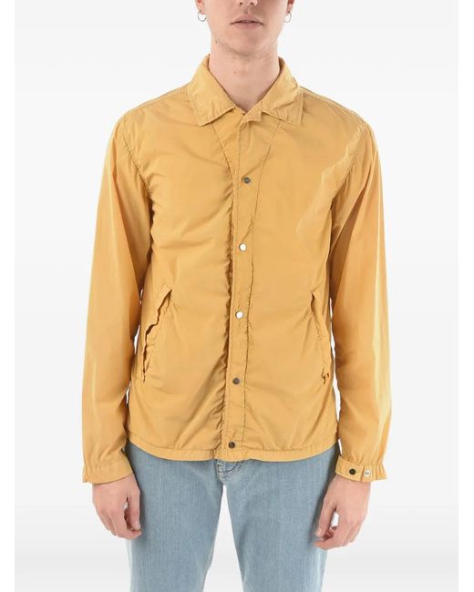 Corneliani Yellow Button-Fastening Long-Sleeve Jacket for men