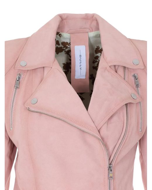 Bully Pink Zip Suede Jacket
