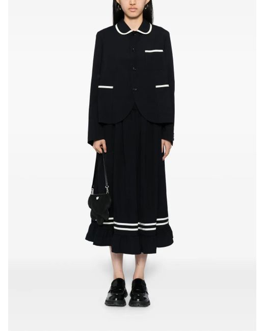 Comme des Garçons Black Wool Skirt