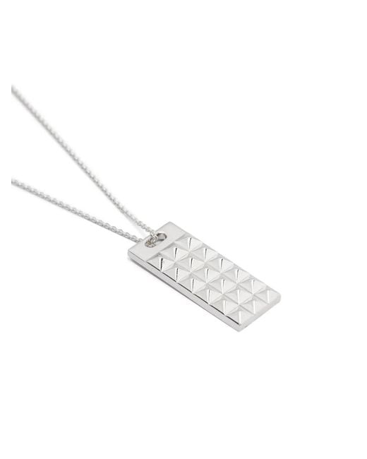 Le Gramme White Pyramid-Pendant Necklace