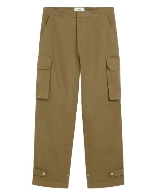 Pantaloni Con Tasche Cargo di AMI in Green da Uomo