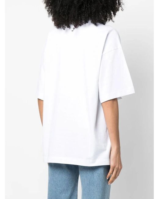 Palm Angels White Miami Printed Cotton-jersey T-shirt