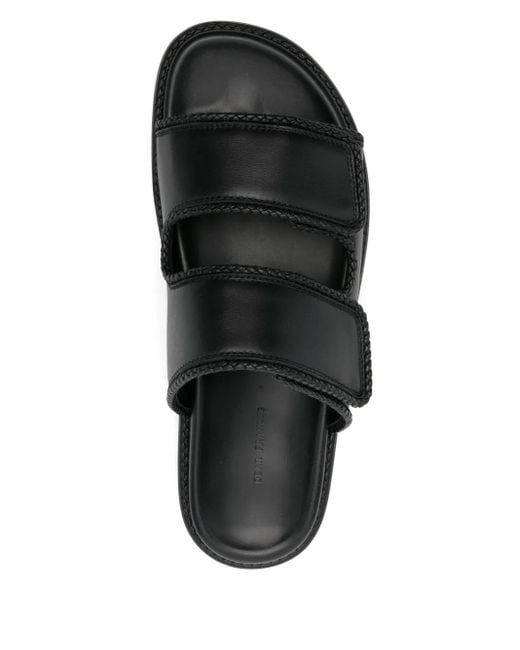 Dear Frances Braided Leather Sandals Black
