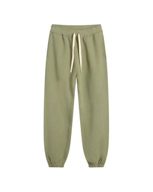Jil Sander Green Drawstring-Waist Track Pants for men