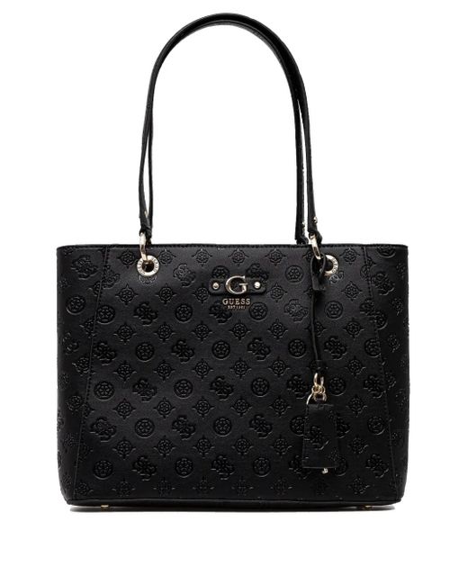 Guess ロゴプレート ハンドバッグ Black