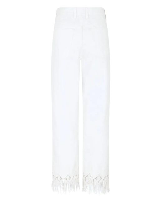 Rabanne White Hose Mit Fransen