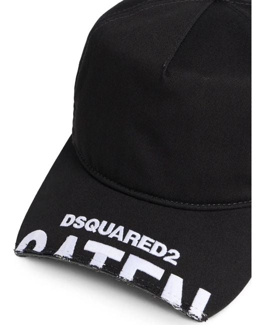 DSquared² Black Logo Baseball Cap for men
