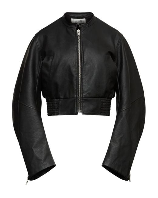 MM6 by Maison Margiela Black Zip-Fastening Jacket