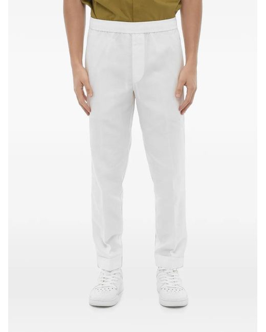 Neil Barrett White Elastic-Waist Slim-Fit Trousers for men