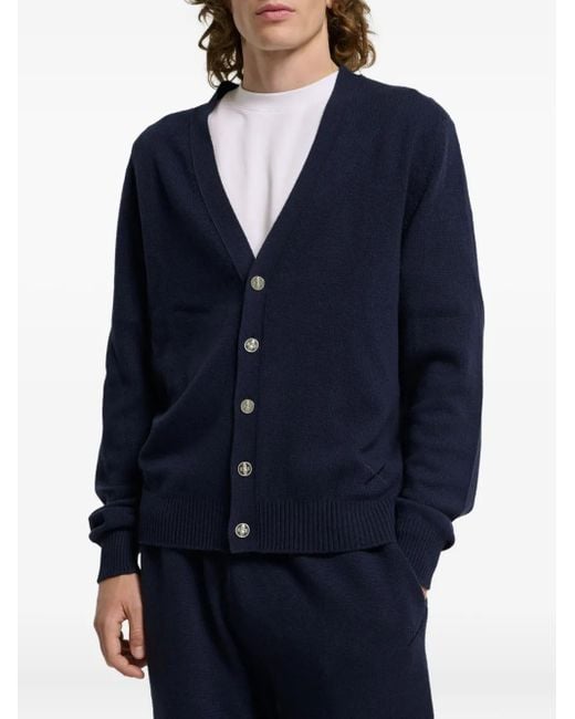 Barrie Blue V-Neck Cardigan for men