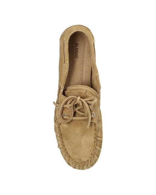 Alohas White Rowan Suede Loafers