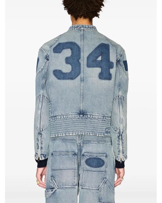 Ambush Blue Varsity-Style Denim Jacket for men