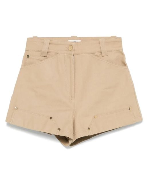 Sandro Natural High-Waist Shorts