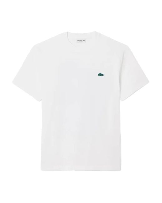 Lacoste White Cotton T-Shirt for men
