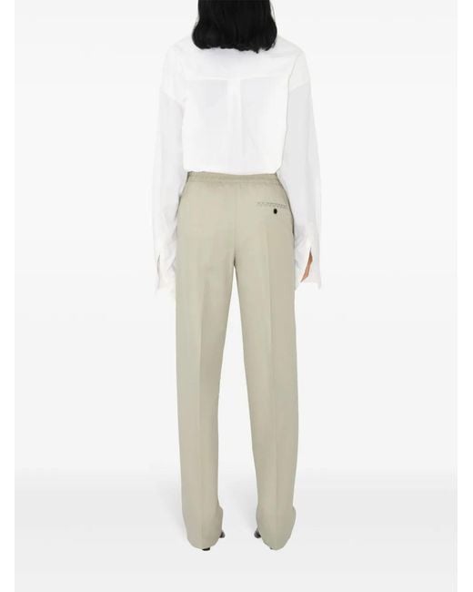 Burberry Natural Straight-Leg Trousers