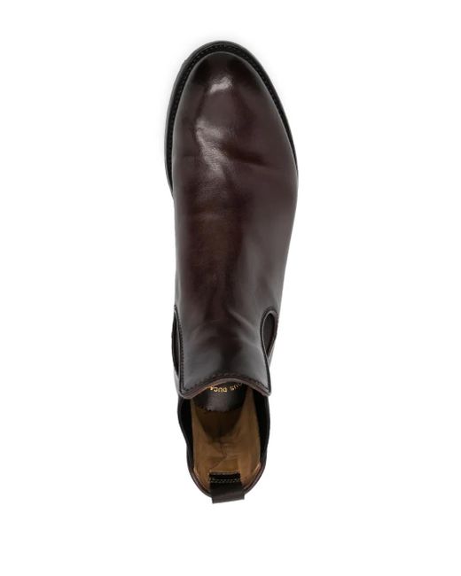 Officine Creative Brown Anatomia Leather Chelsea Boots for men