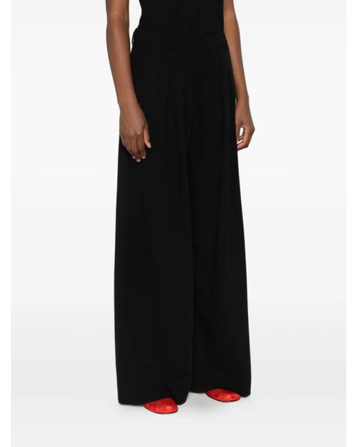 Bompard Black Pleated Palazzo Pants