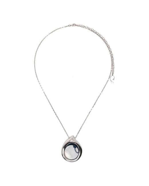 Panconesi White Agate-Pendant Necklace