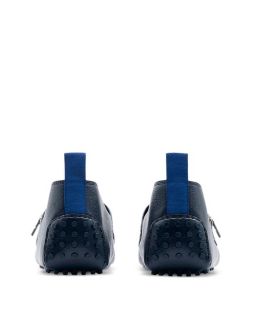 Burberry Blue Motor Leather Loafers for men
