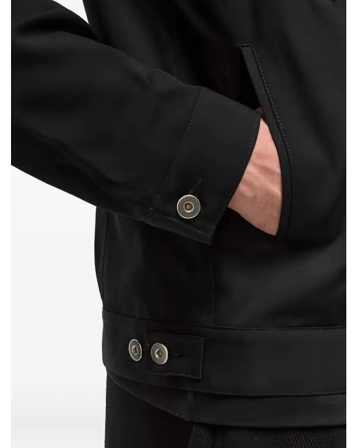 COMME DES GARÇON BLACK Black Button-Fastening Collared Jacket