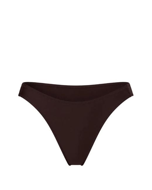 Gottex Brown Satin Touch Mid-Rise Bikini Bottoms