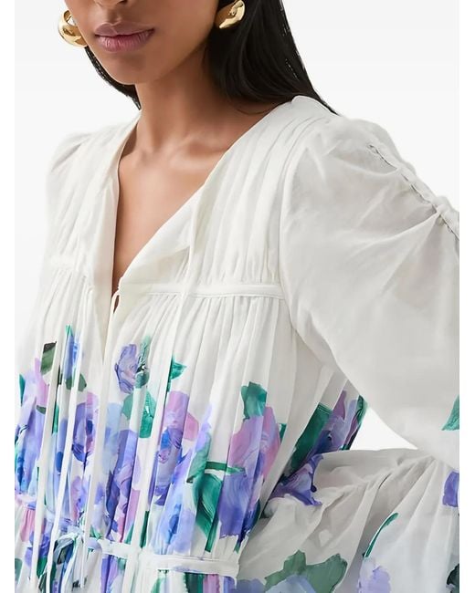 Aje. Clover Floral Tiered Maxi Dress in Blue | Lyst Australia