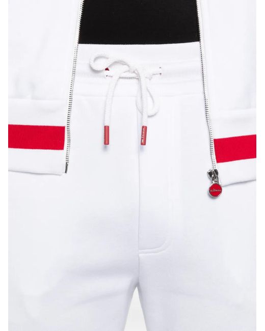 Kiton White Contrasting-Trim Tracksuit for men