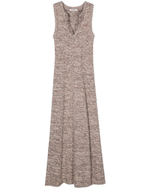 Dorothee Schumacher Gray Metallic-threading Knitted Dress