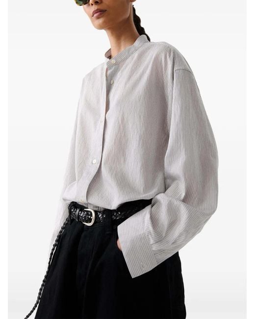 Studio Nicholson White Dilys Striped Shirt