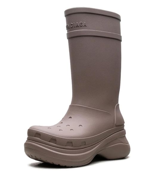 CROCSTM Brown X Balenciaga Platform Rubber Boots for men