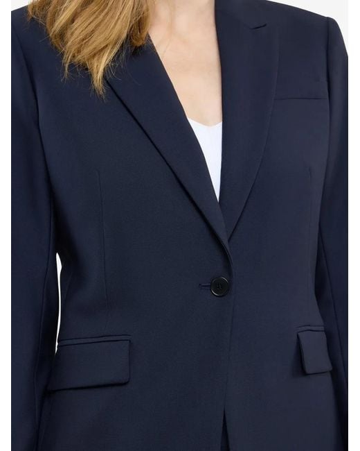 Another Tomorrow Blue Single-Button Blazer