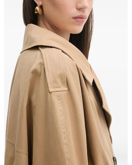 Haveone Natural Double-Breasted Epaulette Jacket