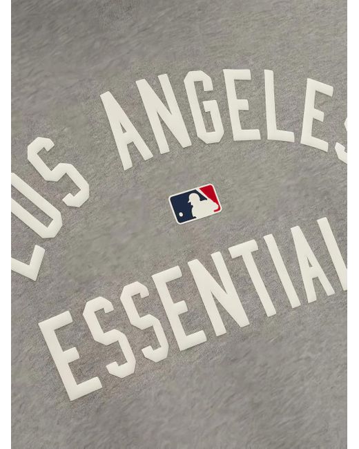 Fear Of God Gray X Mlb Dodgers Graphic Hoodie for men
