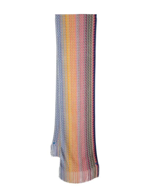 Écharpe à motif zigzag Missoni en coloris White