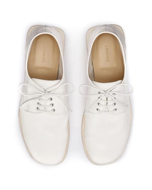 Lemaire White Anatomic Derby Shoes