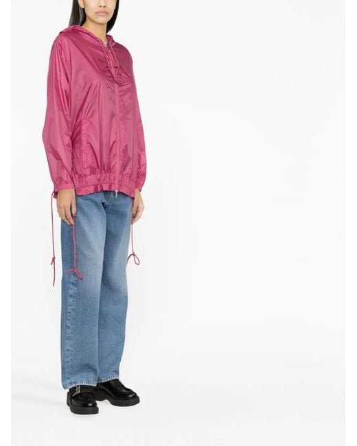 Moncler Pink Hooded Rain Jacket