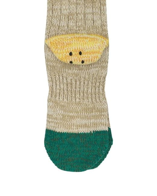 Kapital Green Striped Socks for men